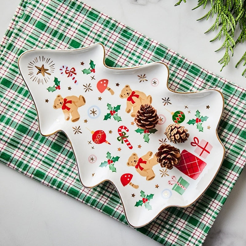 Korean Winter Story - Gold Rim Plate