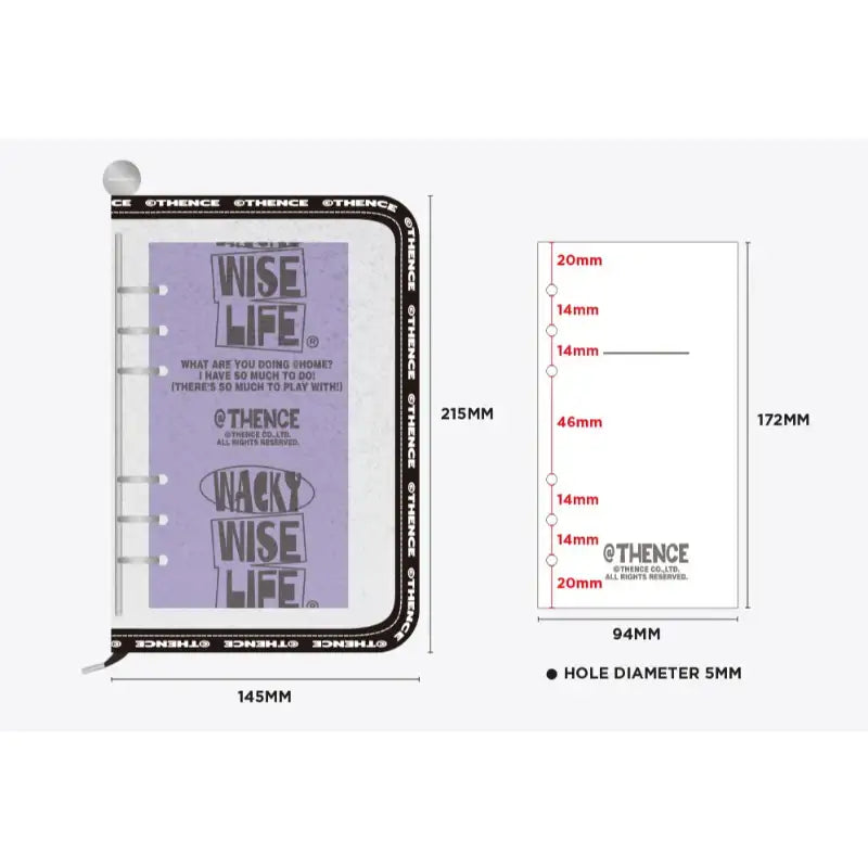 THENCE - PVC Sewing Lettering Pouch Diary - THENCE - Stationary - Harumio