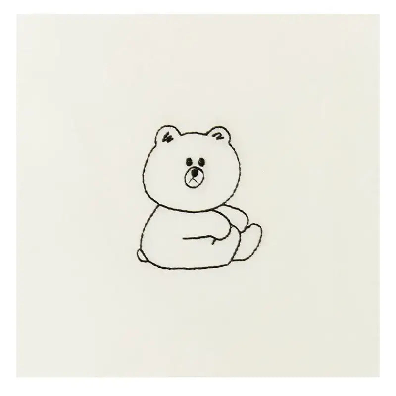 Line Friends - Brown Signature Embroidery Short Sleeve T-shirt - Line Friends - Clothing - Harumio