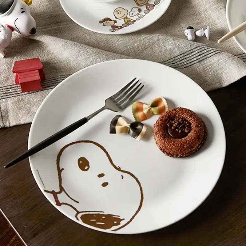 Corelle x Peanuts - Snoopy Friends - Round Plate - Modern House - Tableware - Harumio