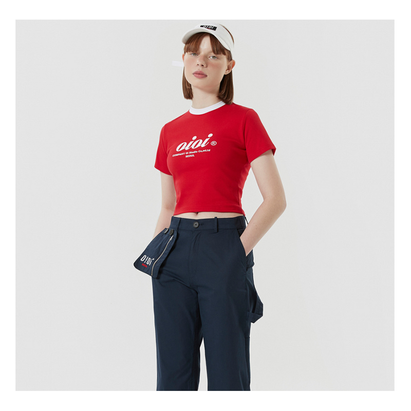 O!Oi - Serif Logo Crop T-Shirt