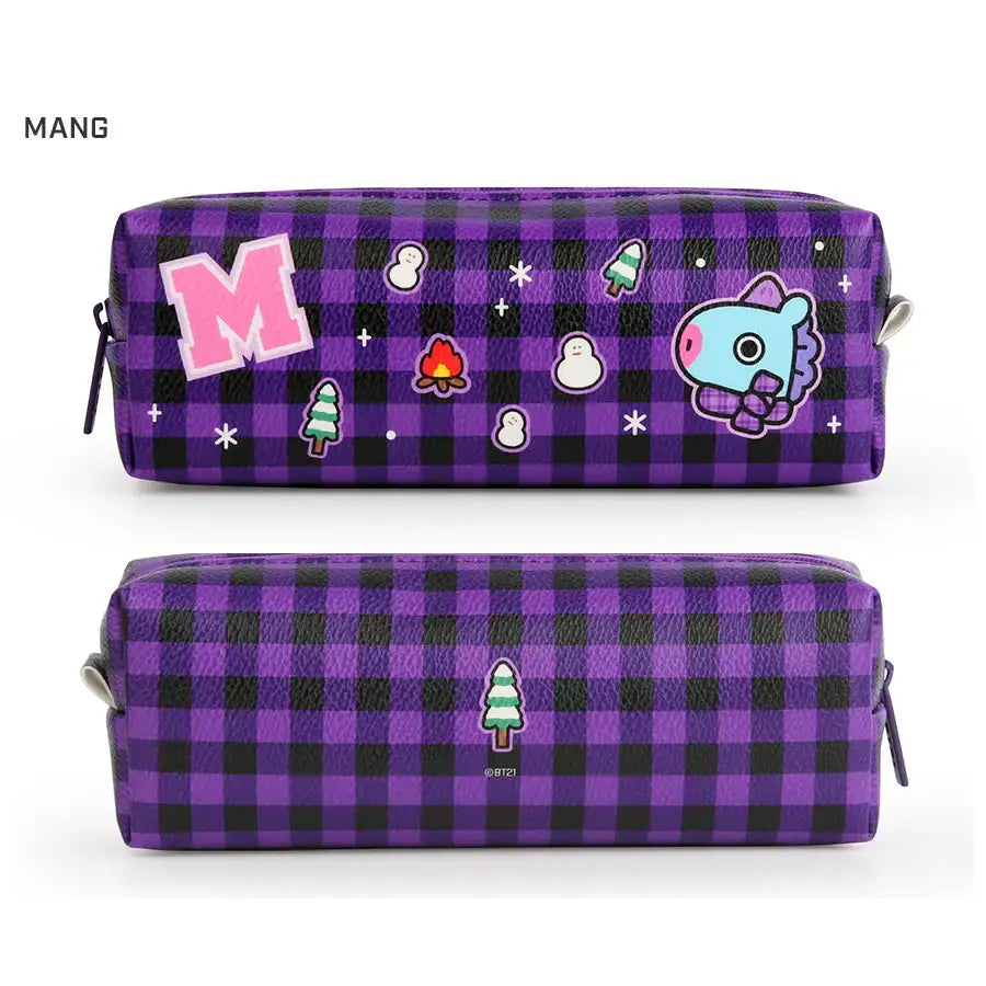 BT21 x Monopoly - Checkered C-Pocket Pencil Case - Monopoly - Accessories - Harumio
