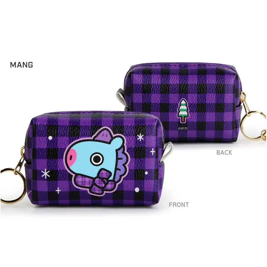 BT21 x Monopoly - Checkered Small Pouch - Monopoly - Accessories - Harumio