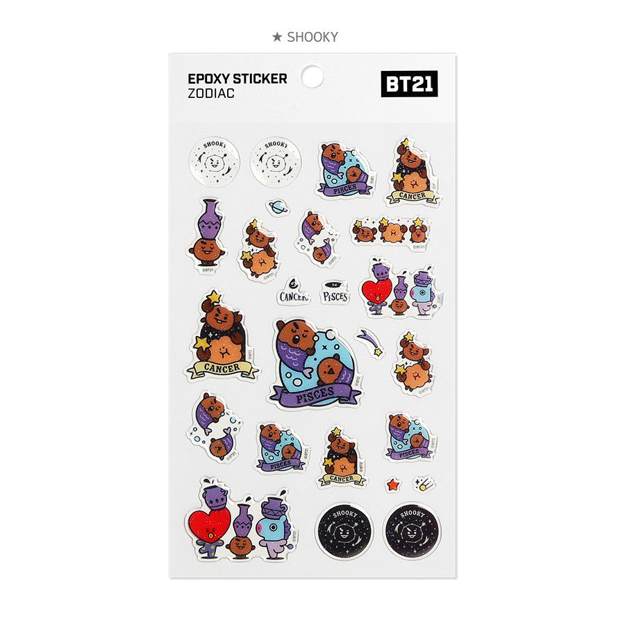 BT21 x Monopoly - Universtar Epoxy Sticker  - Zodiac
