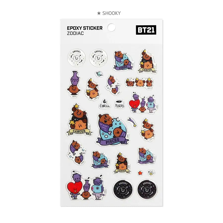 BT21 x Monopoly - Universtar Epoxy Sticker - Zodiac - Monopoly - Accessories - Harumio