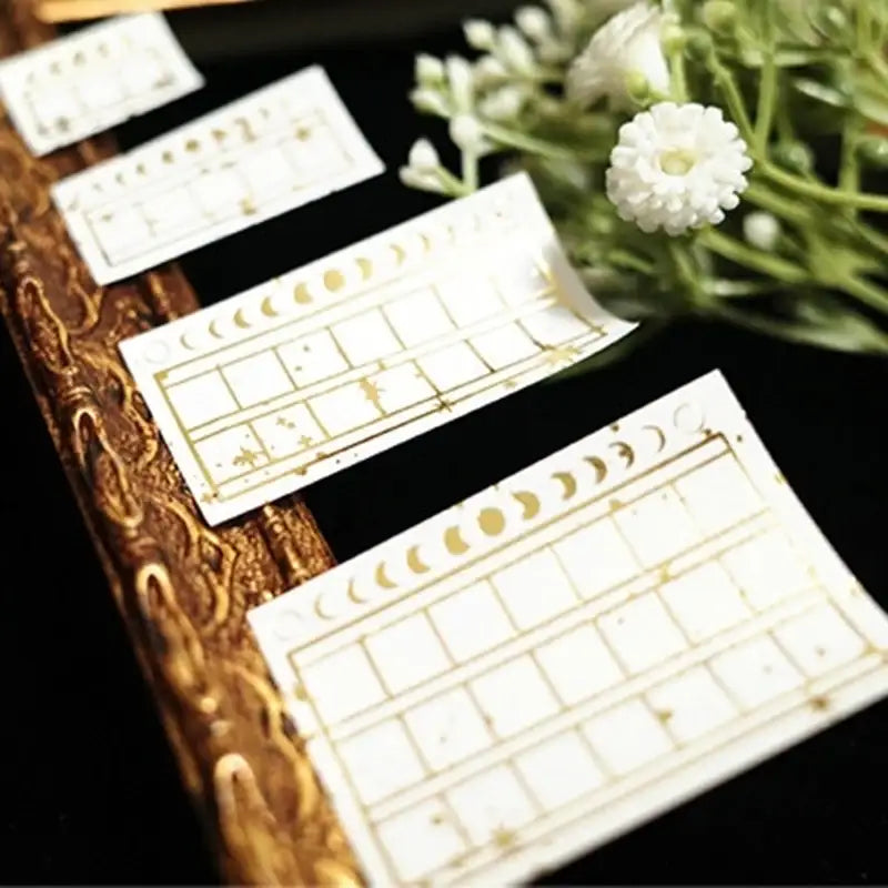 Libet - Moon Gold Foil Manuscript Sticker - Libet - Stationary - Harumio