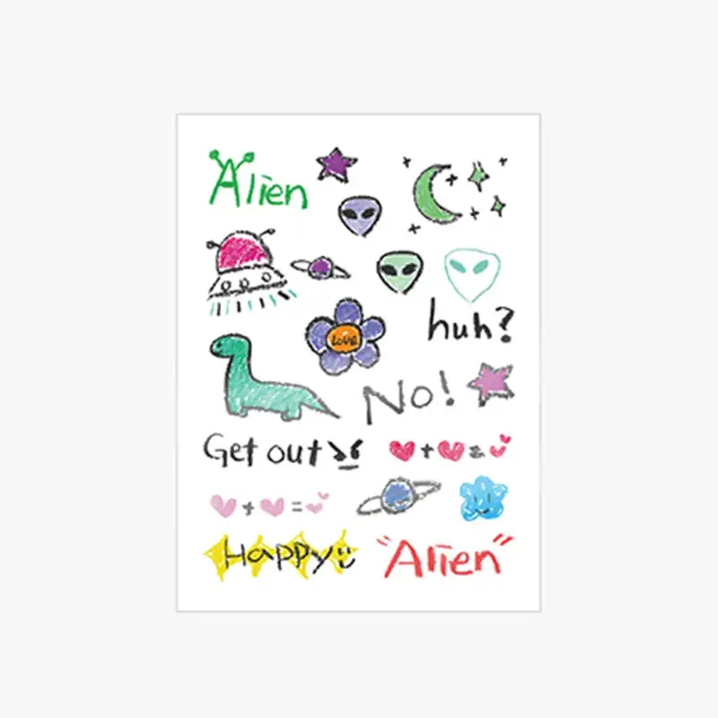 AKMU - ALiEN - Suhyun Tattoo Sticker Set - AKMU - Stickers - Harumio