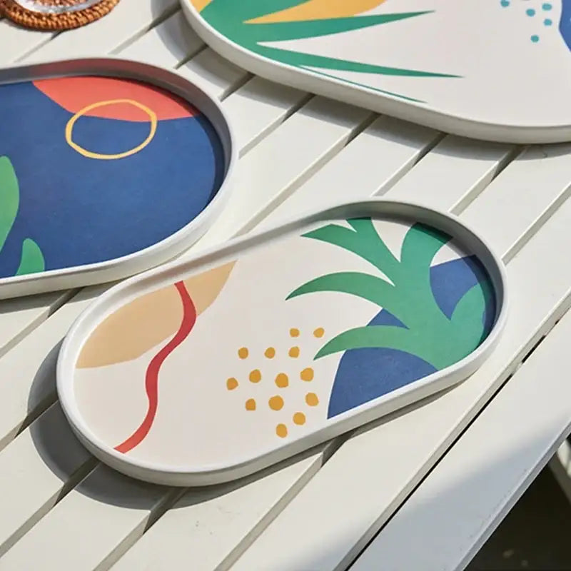 Korean Pharmia Melamine Oval Tray Set - Modern House - Kitchenware - Harumio