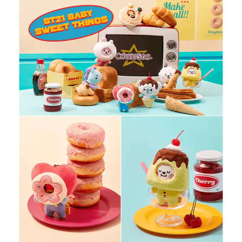 BT21 - 22 Sweet Things Plush Keyring - BT21 - Keyrings - Harumio