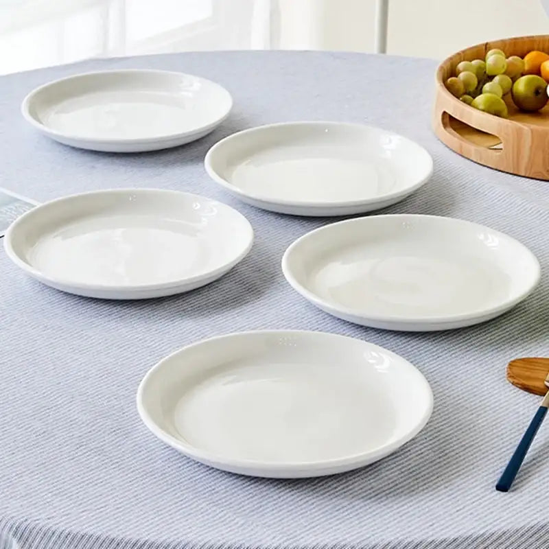 Korean ON - Round Plate 5P Set - Modern House - Plates - Harumio