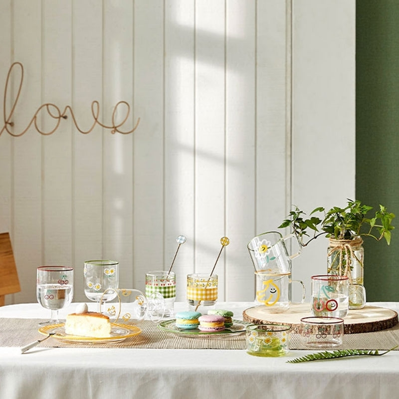 Korean Picnic Day - Heat Resistant Glass Mug