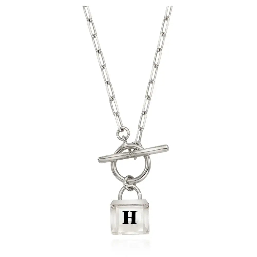 OST - Transparent Lock Toggle Bar Necklace - OST - Jewelry - Harumio