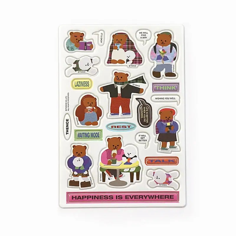THENCE - PVC Foam Sticker Ver.1 Teddy Bear - THENCE - Accessories, Stationery - Harumio