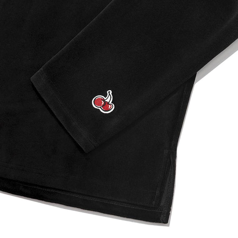 Kirsh - Long Sleeved Velour Collar Shirt - Black