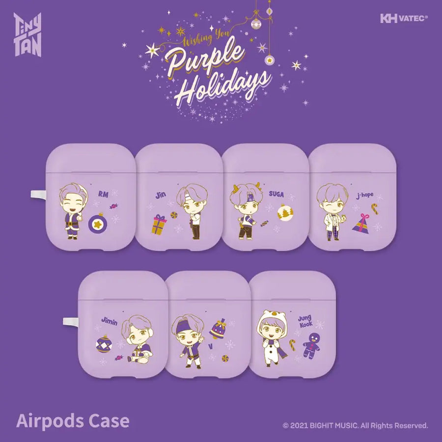 BTS - TinyTAN Purple Holidays AirPods Case - BTS - Accessories - Harumio