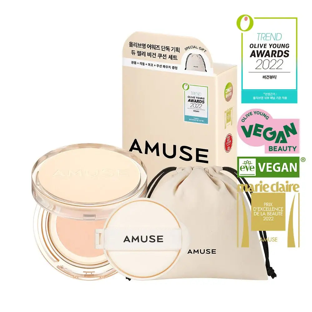Amuse - Dew Jelly Vegan Cushion - Set - Amuse - Cushion Compact - Harumio