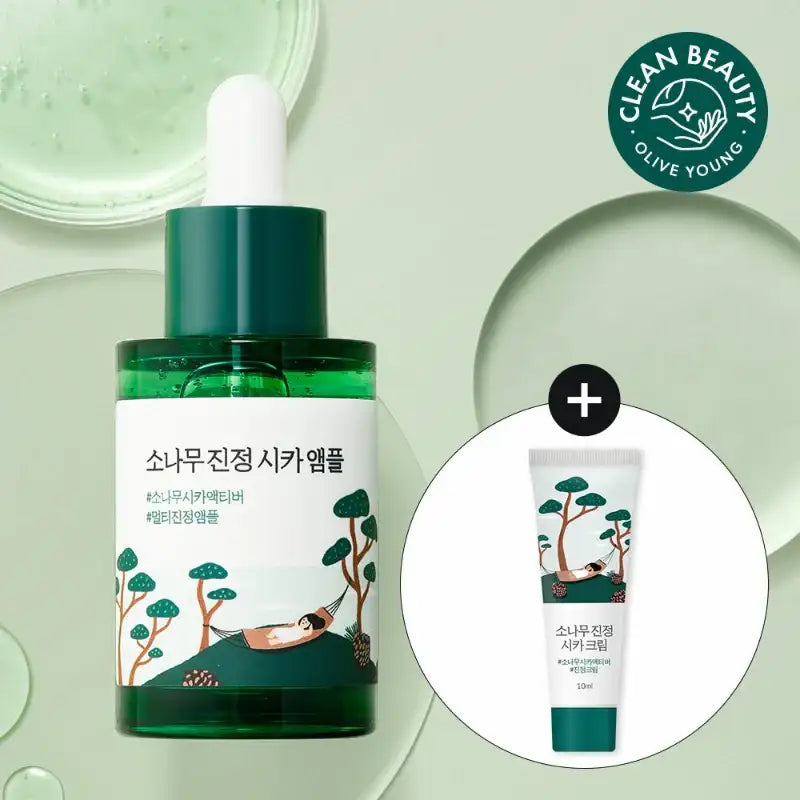 Round Lab - Pine Tree Soothing Cica Ampoule Set