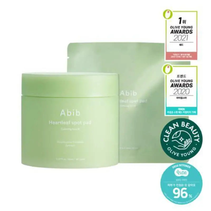 Olive Young - Abib Heartleaf Spot Pad Calming Touch + Refill - Olive Young - Cleansing Pad - Harumio