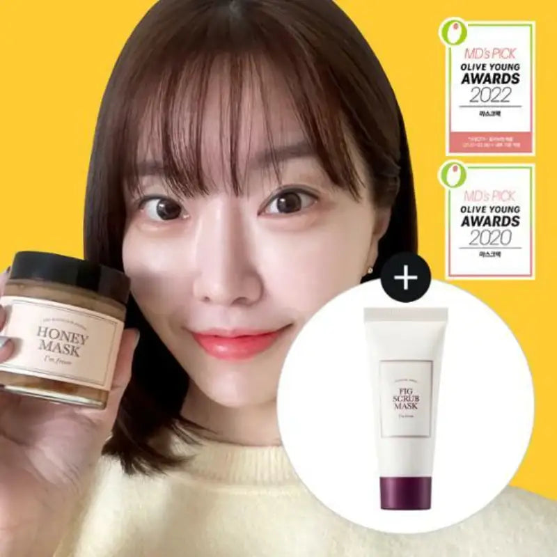 I'm From - Honey Mask + Fig Scrub Mask Special Set - I'm From - Skin Care Masks & Peels - Harumio