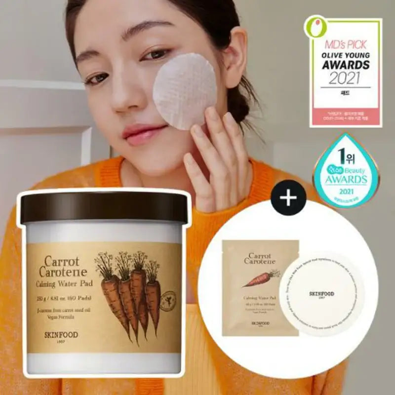 SKINFOOD - Carrot Carotene Calming Water Pad Special Set - SKINFOOD - Face Pads - Harumio