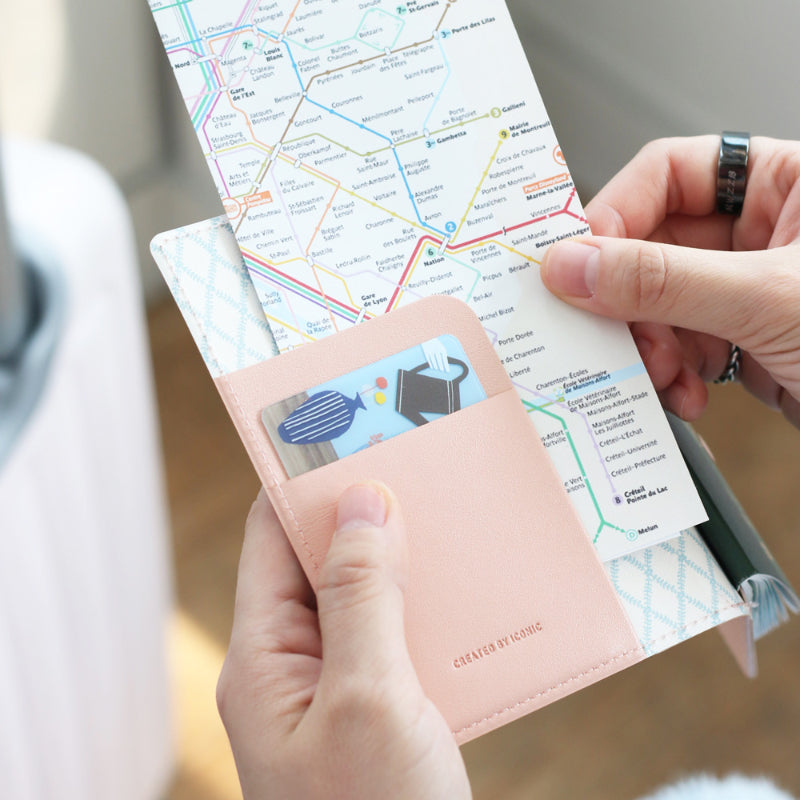 Iconic - Pink Snap Passport Case