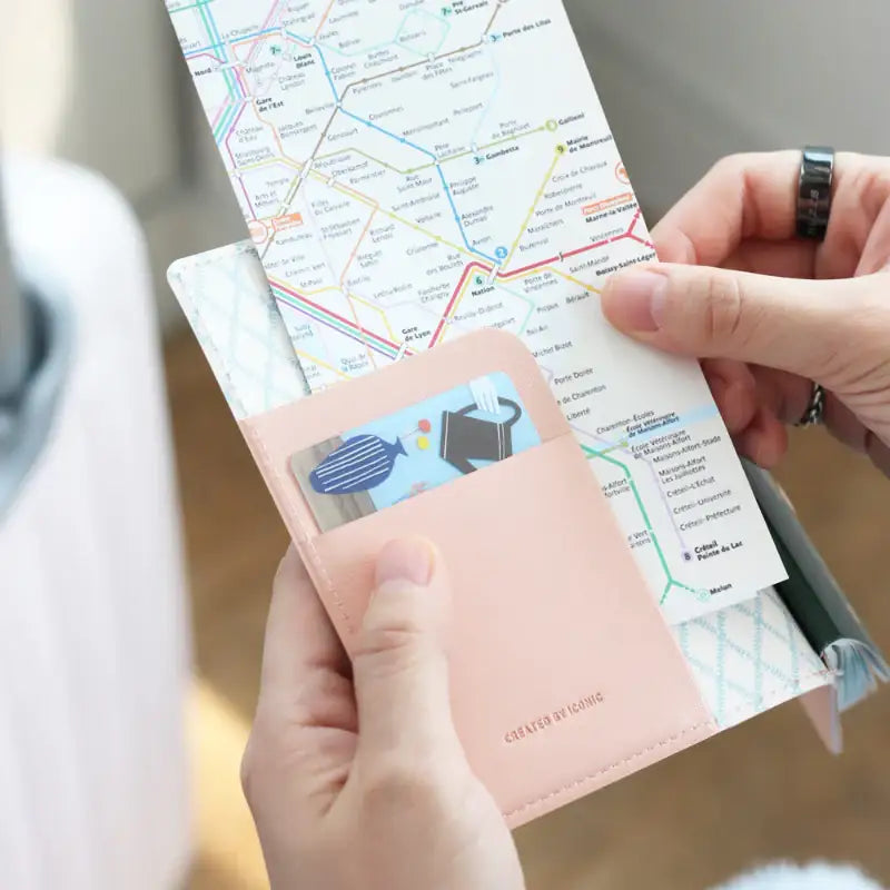 Iconic - Pink Snap Passport Case - Iconic - Passport Case - Harumio