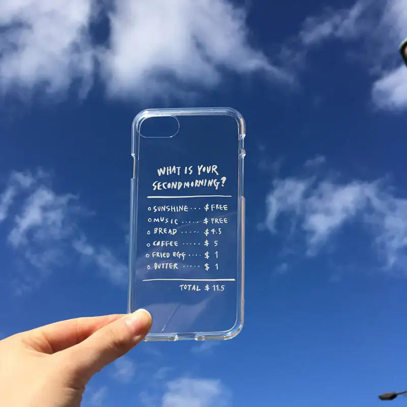 Second Morning - Receipt Jelly Phone Case - Second Morning - Phone Cases - Harumio