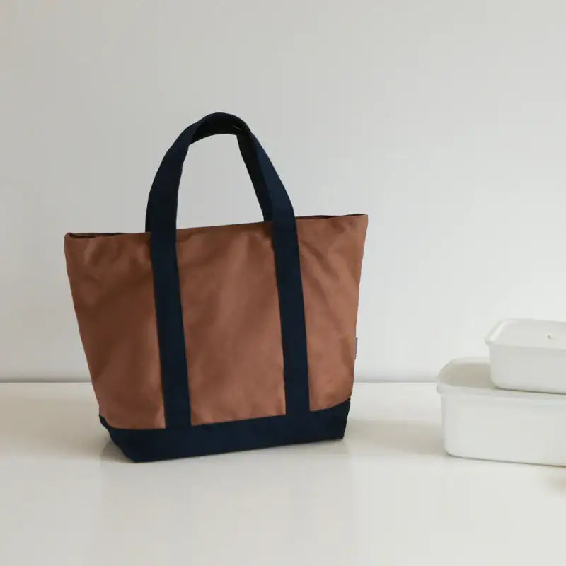 Dailylike x 10x10 - Two-Tone Almond Mini Tote Bag - Dailylike x 10x10 - Bags - Harumio