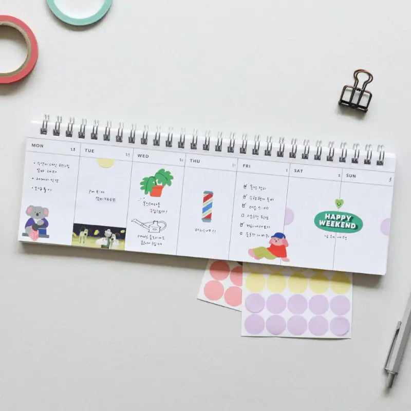 Dailylike x 10x10 - Weekly Desk Pad - Dailylike x 10x10 - Stationary - Harumio