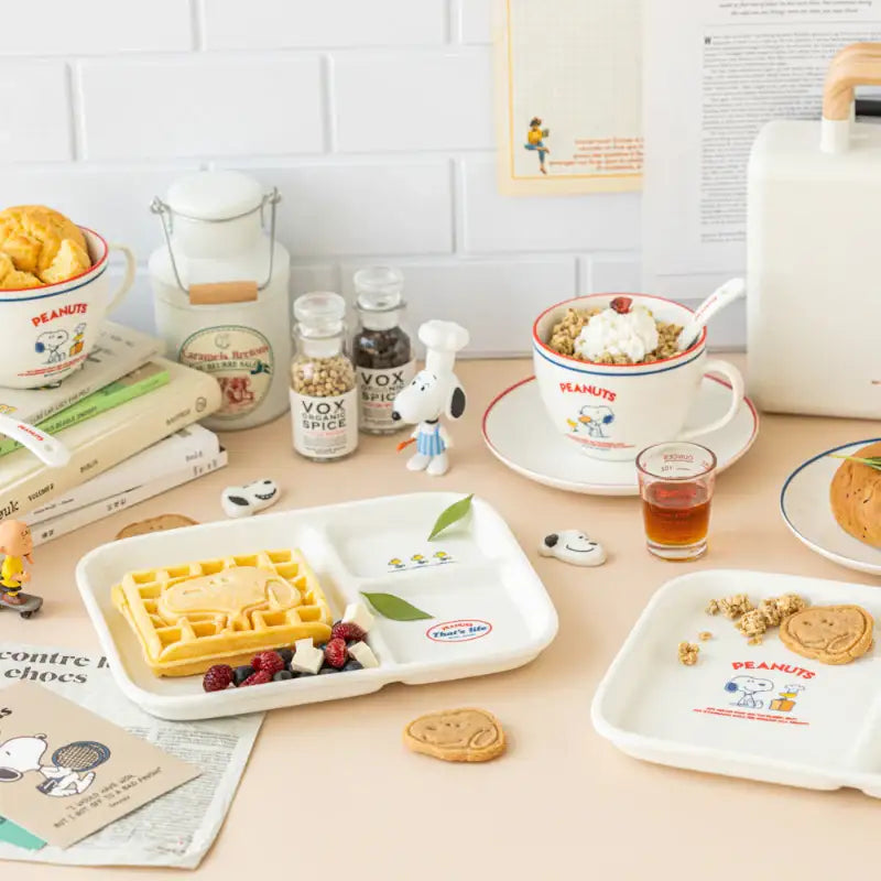 Peanuts x 10x10 - Snoopy Retro Brunch Plate - Peanuts x 10x10 - Tableware - Harumio