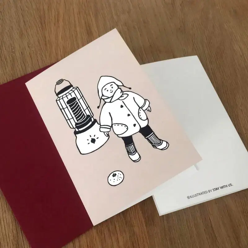 Stay With Us - Winter Baby Card - Stay With Us - Card - Harumio