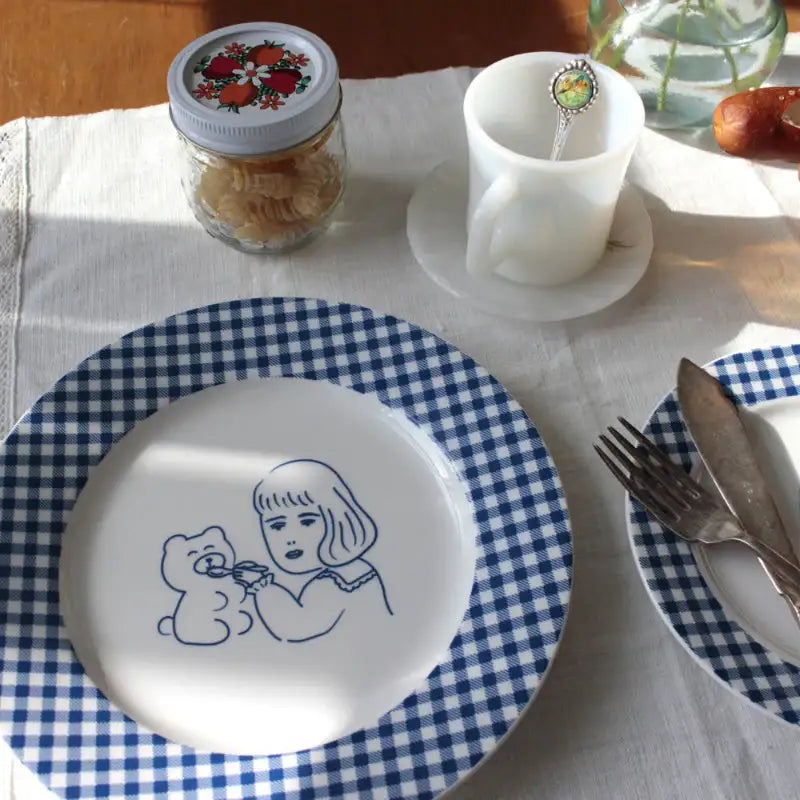 1537 - Teddy & Lucy Plate - 1537 - Plates - Harumio