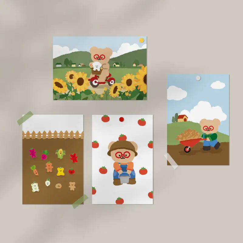 Teteum - Tiny Forest Postcards - Teteum - Stationary - Harumio