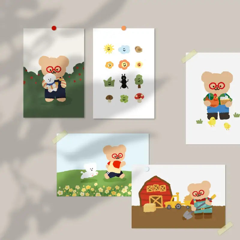 Teteum - Tiny Forest Postcards - Teteum - Stationary - Harumio