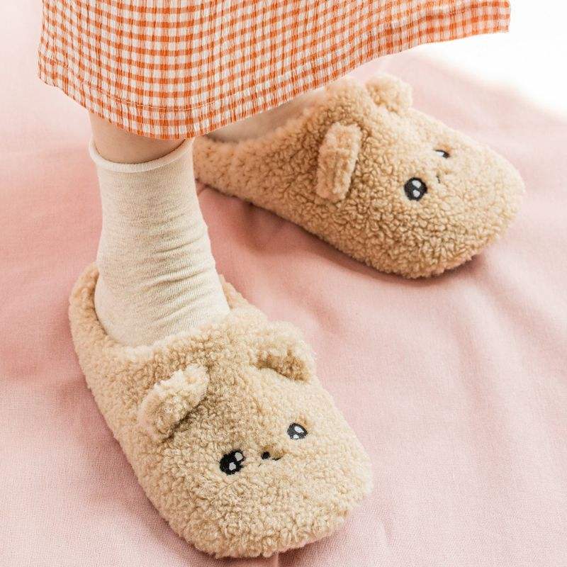Gosimperson - Worried Bear Slippers - Gosimperson - Footwear - Harumio