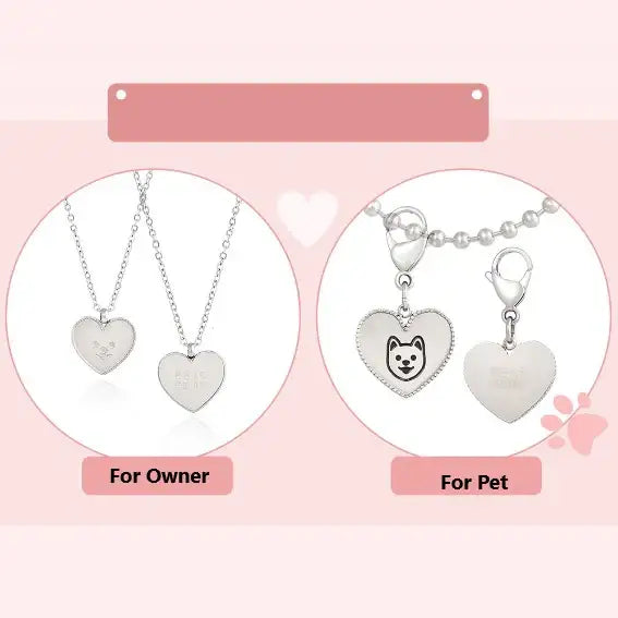 OST - My Little Friends - Dog Couple Necklace Set - My Little Friends - Jewelry - Harumio