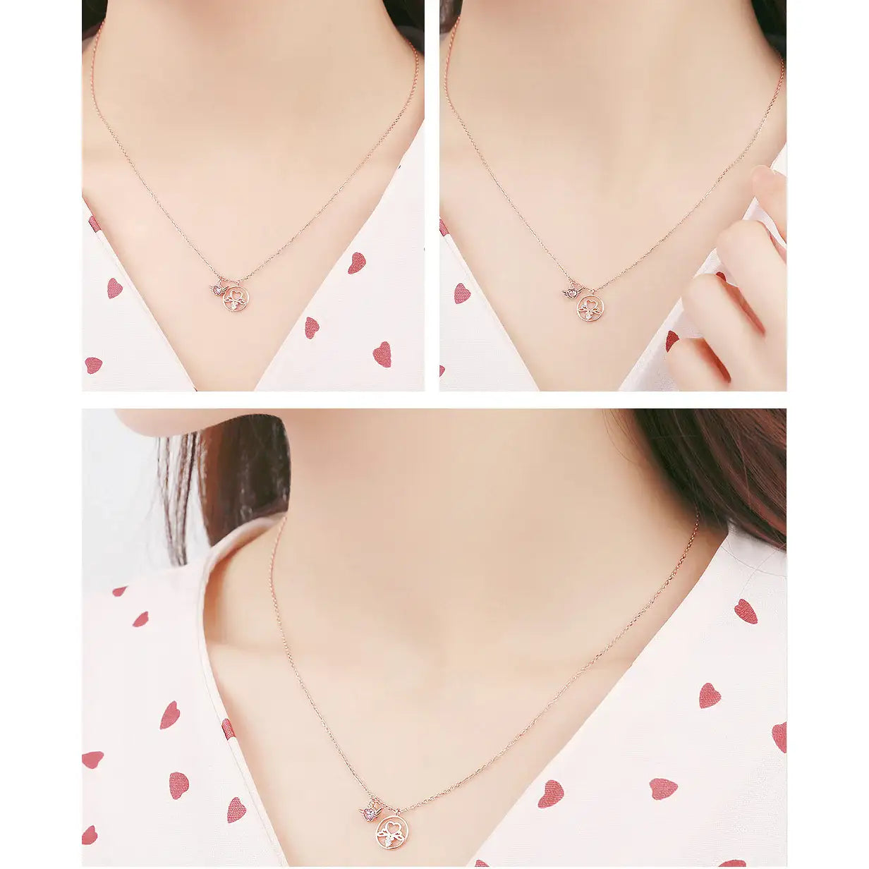 Wedding Peach x CLUE - Sarubia Necklace - Angel of Love - Wedding Peach x CLUE - Jewelry - Harumio