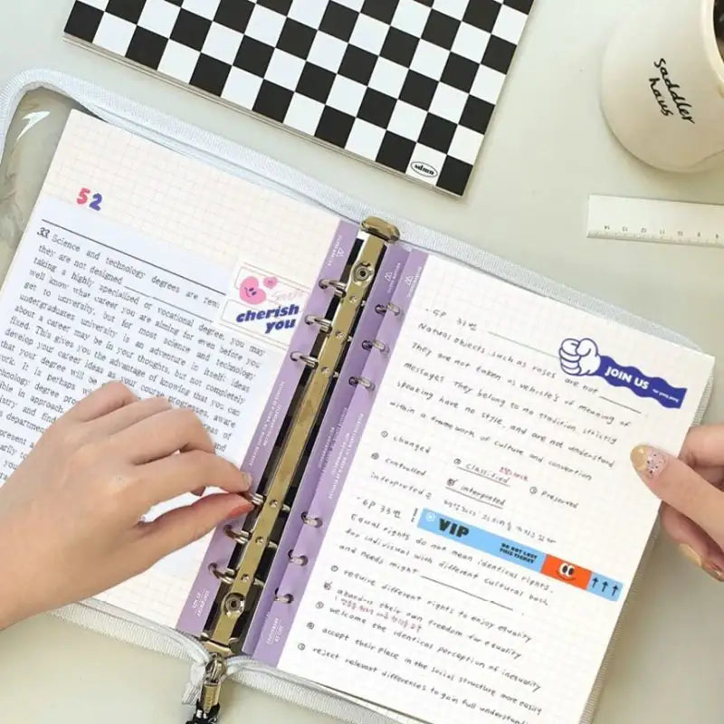 Second Mansion x 10x10 - A5 6 hole checkerboard grid notebook binder book - Second Mansion - Binder Note - Harumio