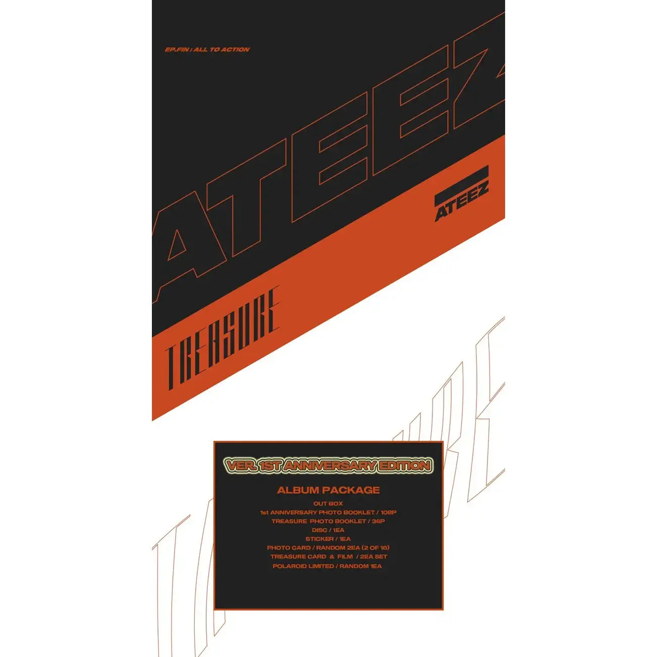 ATEEZ - TREASURE EP.FIN - All To Action Album - Special Limited Edition - KQ Entertainment - Album - Harumio
