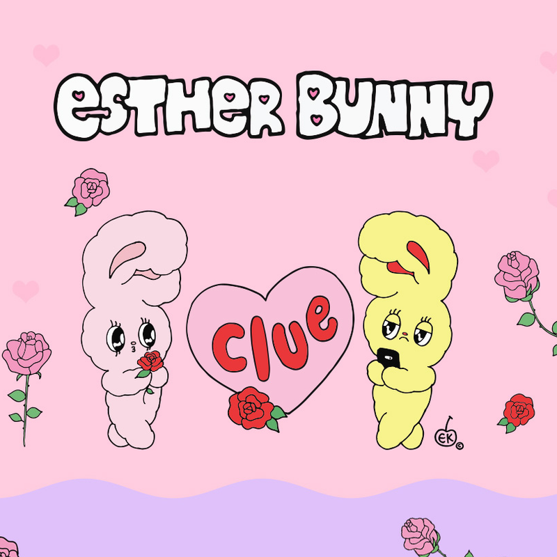 Clue X Esther Bunny - Fresh Esther Bunny Round Pouch
