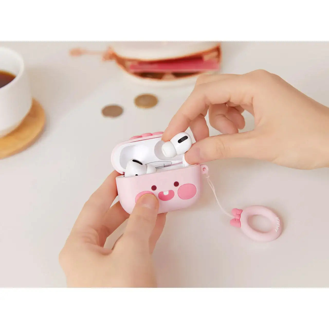 Kakao Friends - Airpod Pro Case with Finger Keyring - Kakao Friends - Accessories - Harumio