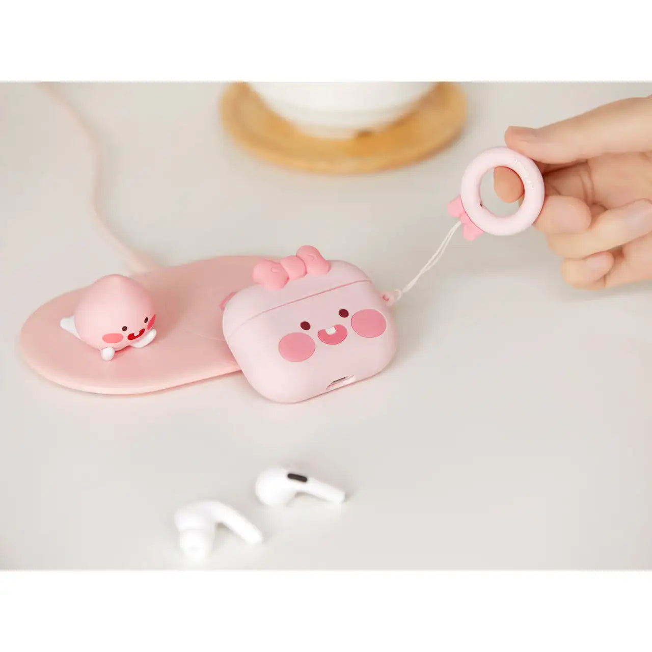 Kakao Friends - Airpod Pro Case with Finger Keyring - Kakao Friends - Accessories - Harumio