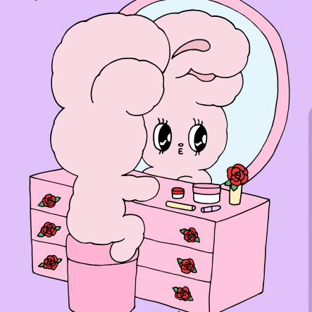 Clue X Esther Bunny - Cherish Esther Bunny Ruby Stone Unlocked Silver Earrings