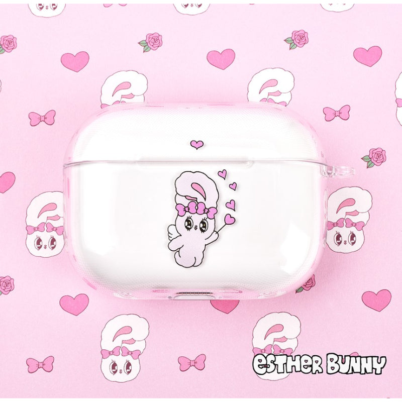 Esther Bunny - Clear Hard AirPods Case