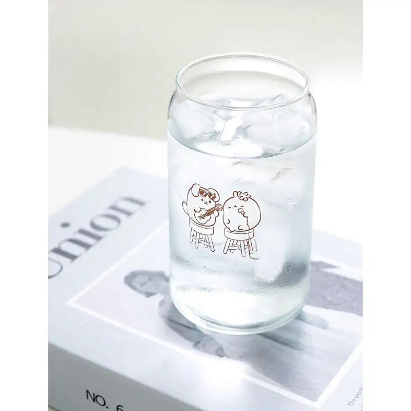 Anirollz x Molang - Can-shaped Glass Cup - Molang - Glass cup - Harumio