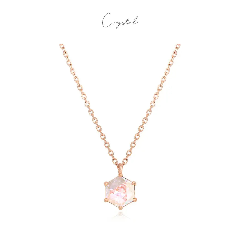 CLUE - Swarovski Stone Birthstone Silver Necklace - CLUE - Jewelry - Harumio