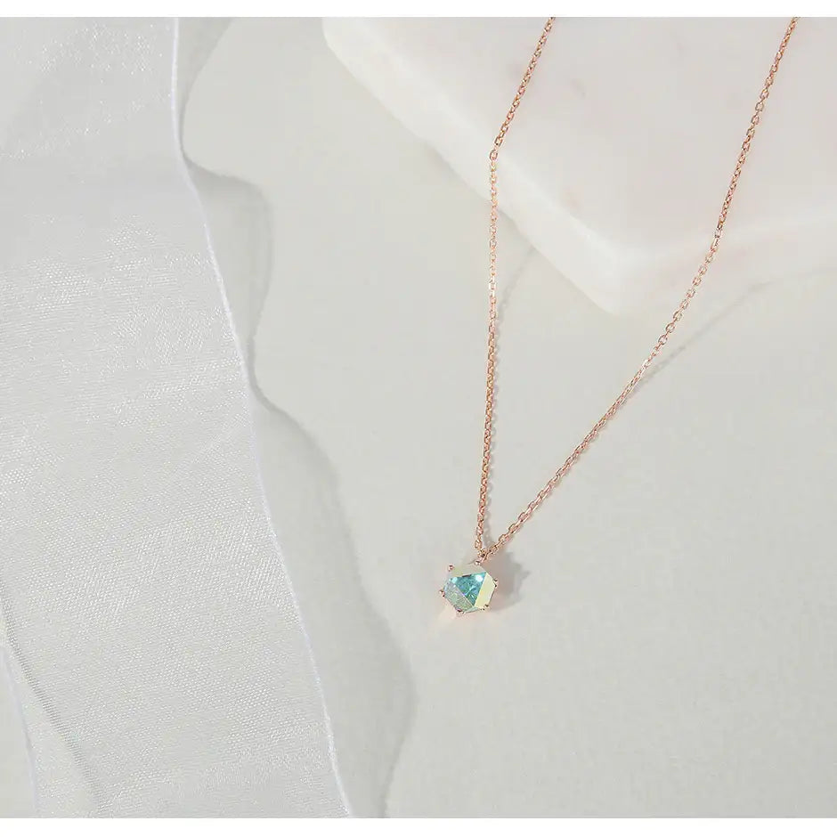 CLUE - Swarovski Stone Birthstone Silver Necklace - CLUE - Jewelry - Harumio