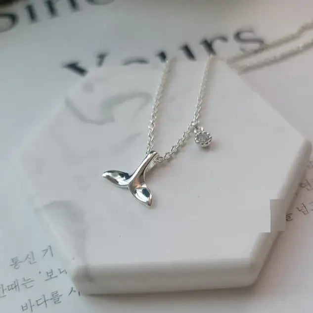 Bling Atty - Whale Tail & Birthstone Silver Anklet (inspired by K-drama Extraordinary Attorney Woo) - Bling Atty - Jewelry - Harumio