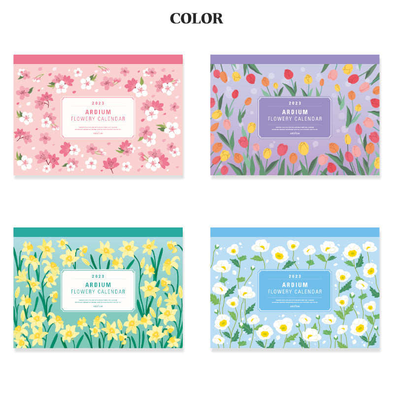Ardium - 2023 Flowery Desk Calendar