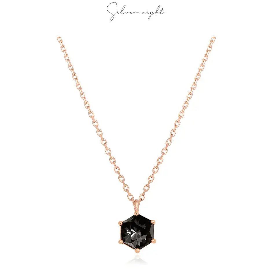 CLUE - Swarovski Stone Birthstone Silver Necklace - CLUE - Jewelry - Harumio